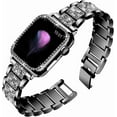 thumbnail image 2 of Bling Strap + Case for Apple Watch Series 10/9/8/7/6/5/4/3/2/1/SE Band Jewelry Iwatch 44 45mm 46 49mm Metal Wristband, 2 of 6
