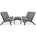 thumbnail image 2 of Smuxee 4 Piece Patio Furniture Set with Outdoor Chairs,Sofa and Table,Outdoor Sectional,Black&Gray, 2 of 8
