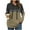 Brown, variant on Lmnyox Casual Hooded Shirts for Women Color Block Ribbed Long Sleeve Drawstring Hoodies Casual Fashion Tops