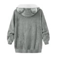 thumbnail image 7 of RQYYD Womens Oversized Sherpa Jacket Fuzzy Fleece Zip Up Hoodies with Pockets Warm Fall Outfits Winter Coats, 7 of 7