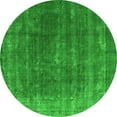 thumbnail image 1 of Ahgly Company Indoor Round Oriental Green Industrial Area Rugs, 4' Round, 1 of 4