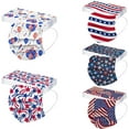thumbnail image 2 of HUGFEGWE 50Pcs Patriotic Disposable Adults Face Masks,3 Ply Protective Disposable Face Masks with 4th of July Independence Day Designs (Independence Day D) CJB91-40814, 2 of 7