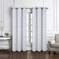 thumbnail image 2 of RT Designer Collection Luciana Embroidered Blackout Luxurious Decorative Grommet Curtain Panel 54" x 84" White, 2 of 6
