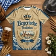 thumbnail image 2 of Bibifish Mens German Oktoberfest T Shirts Short Sleeve Crew Neck Bavaria Castle Print Tees Heritage Fest Holiday Wear Tops, 2 of 4