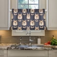 thumbnail image 5 of Happy Bear Pattern Tier Curtains Tier Kitchen Living Room Bedroom Balcony 2 Panels 27x24 Inch, 5 of 9