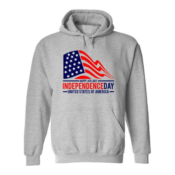 America Independence Day Hoodie Men -Image by Shutterstock, Male XX-Large