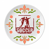 Red Football Player Grab Football Flower Ceramics Plate Tableware Dinner Dish