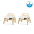 thumbnail image 1 of Foundations Easy Serve 7" Low Wood Feeding Chairs with Dishwasher Safe Tray, Stackable Toddler Chairs, 2 Pack, 1 of 6