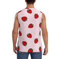 thumbnail image 4 of Uemuo Strawberry Pattern Men's Sleeveless T-Shirt,Muscle Athletic Tank Top, Moisture-wicking Quick-dry Breathable Classic Tee Top for Gym Run Outdoor Sports-Medium, 4 of 8