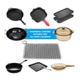 thumbnail image 4 of Limpiador de hierro fundido versátil para uso multifuncional, estropajo de malla de acero inoxidable 316 resistente a la oxidación que protege el condimento, limpieza y almacenamiento sin esfuerzo (7, 4 of 6