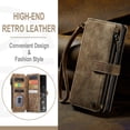 thumbnail image 2 of for Samsung Galaxy S20 Ultra Case Wallet for Women and Men, Samsung Galaxy S20 Ultra Case, PU Leather Magnetic Flip Strap Wristlet Zipper Card Holder Wallet Business Phone Cover for S20 Ultra, Brown, 2 of 10