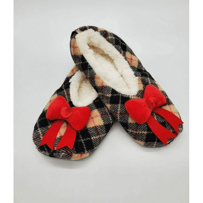 Women s Warm Cozy Christmas Slippers with 3D Applique Non Slip