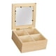 thumbnail image 4 of Caja de almacenamiento de madera, organizador, vitrina de joyería con cubierta de vidrio, decoraciones, joyero, caja de recuerdo para collares, 4 of 9