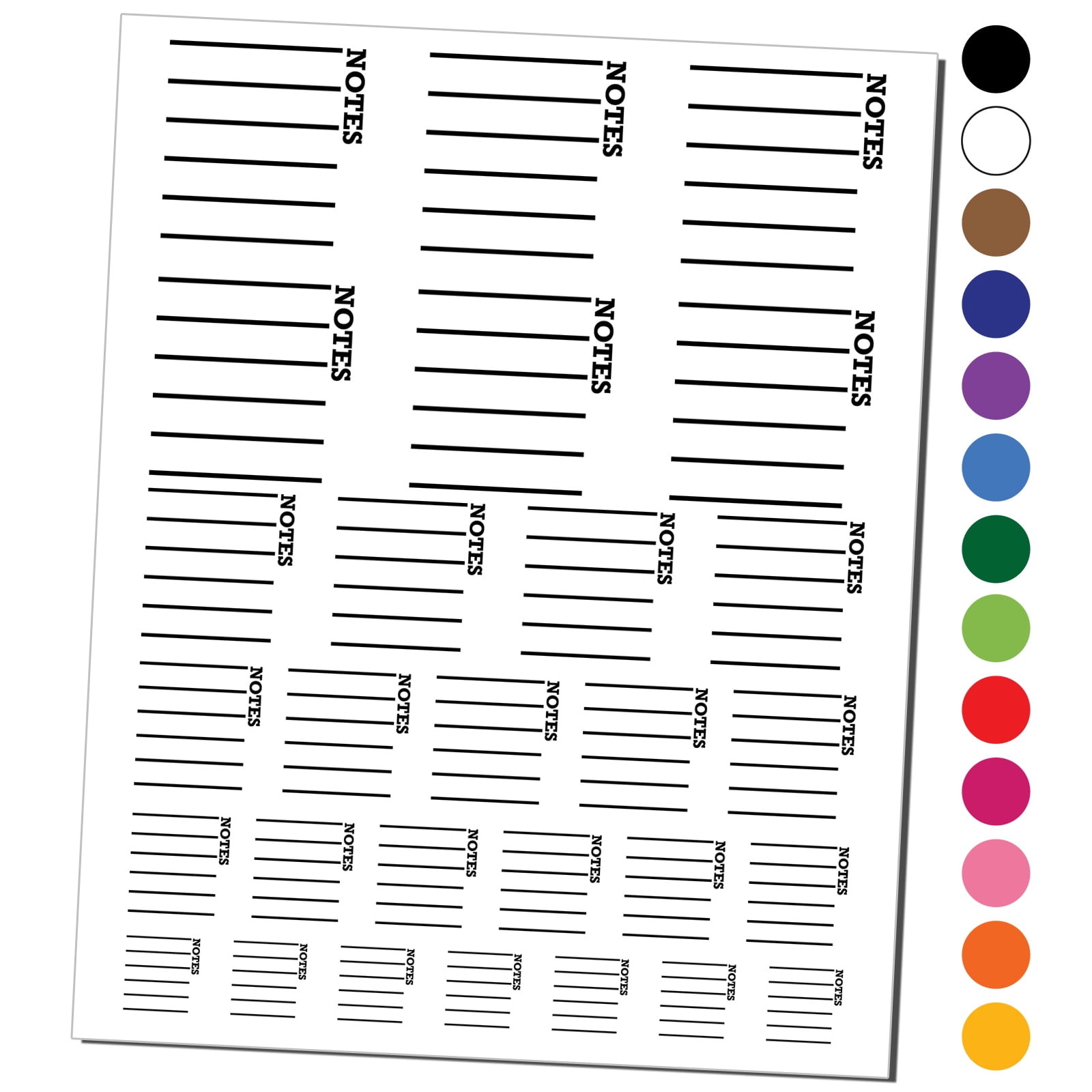 Notes List Journaling Page Lines To Do Water Resistant Temporary Tattoo ...