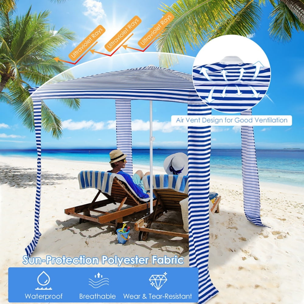 Aimee Lii 6.6 x 6.6 Feet Foldable and Easy-Setup Beach Canopy With Carry Bag, Backyard Canopy Gazebo for Party Wedding BBQ Events, Navy Aimee Lii 6.6 x 6.6 Feet Foldable and Easy-Setup Beach Canopy With Carry Bag, Backyard Canopy Gazebo for Party Wedding BBQ Events, Navy
