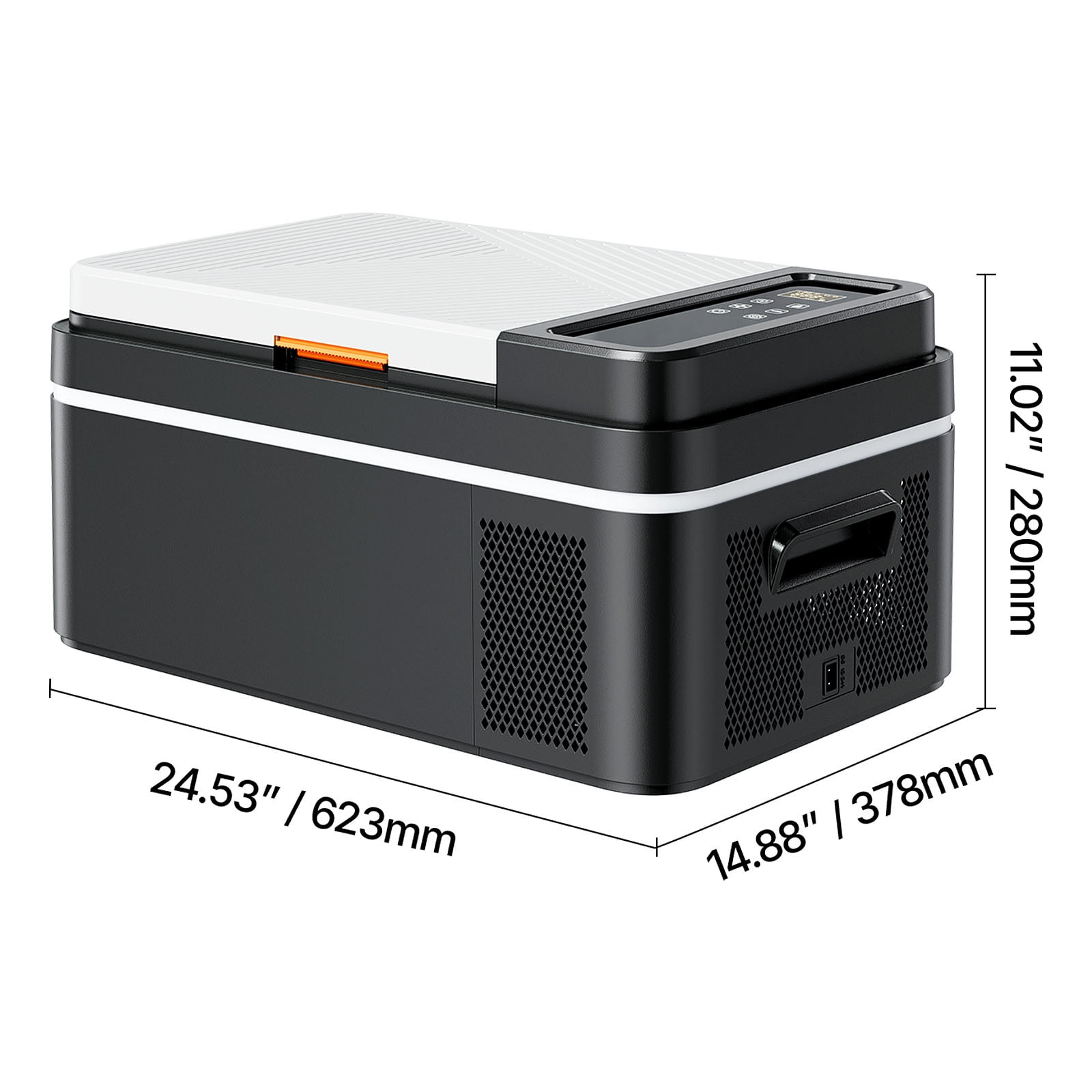 KFFKFF Portable Car Refrigerator, 21 QT Compressor Electric Cooler DC 12/24V AC100-240V,  -4°F to 68°F with APP Control,  Vehicle Freezer for RV, Campsite,  Travel