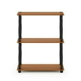 thumbnail image 3 of Furinno Turn-N-Tube 3-Tier Compact Multipurpose Shelf Display Rack with Classic Tube, Light Cherry/Black, 3 of 5