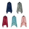 thumbnail image 3 of Billuyoard Chaqueta de manta de regazo a cuadros para personas mayores, chal de lana, Poncho, manta vestible multifunción Suministros térmicos B, 3 of 6