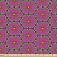 thumbnail image 2 of Ambesonne Floral Fabric by the Yard Upholstery, Small Squares Flower Motifs, 10 Yards, Dark Magenta Quartz, 2 of 5