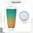 thumbnail image 4 of Rocae Orange To Teal Gradient1 for 20 Ounces Stainless Steel Insulted Tumbler Car Cup Drink Mug Inspirational Graduate Present-Straw Two-piece Set, 4 of 8