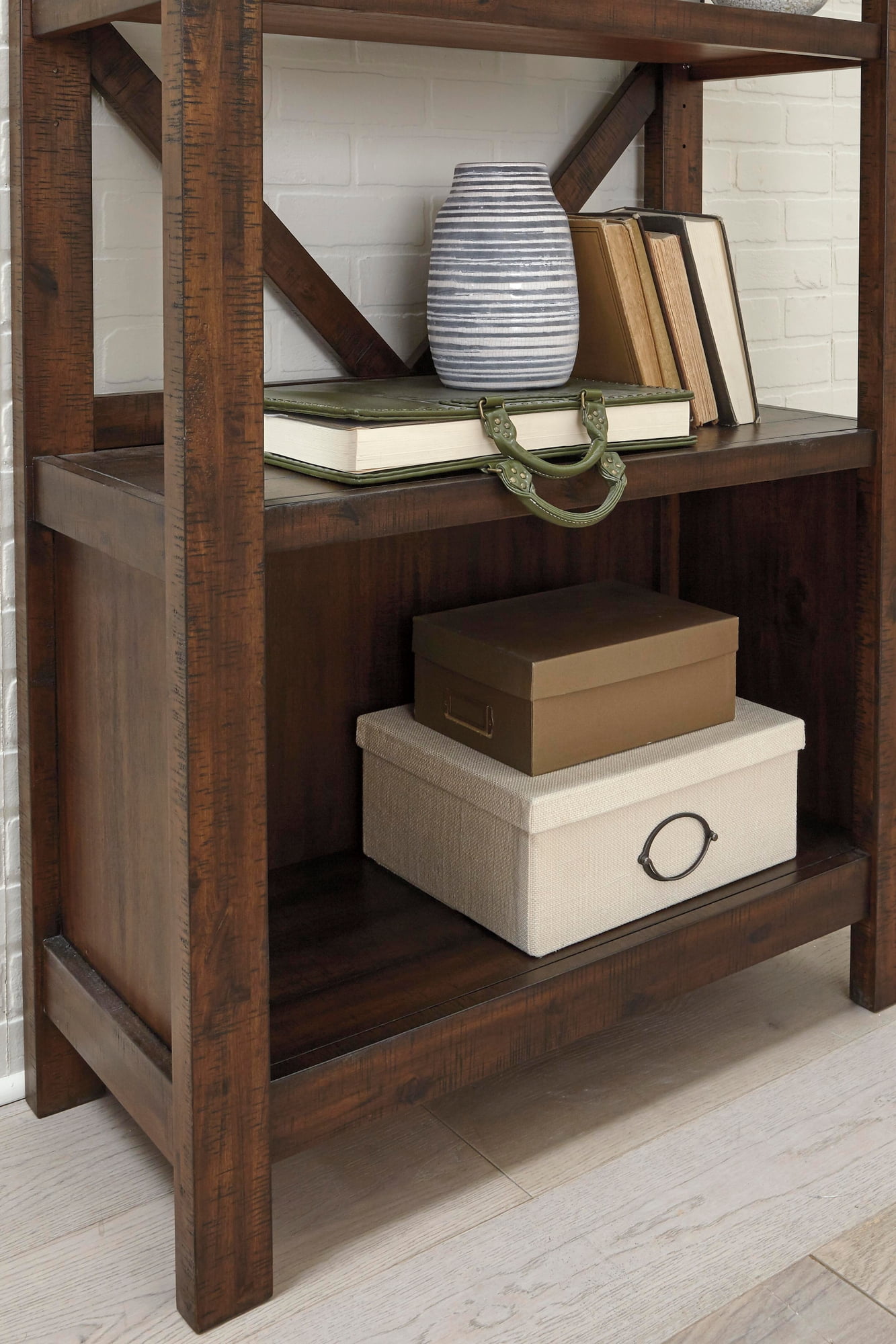 Signature Design by Ashley Casual Baldridge 75" Bookcase  Rustic Brown