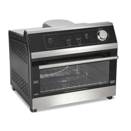 

Air Fryer Toaster Oven 6 Slice Capacity Black with Stainless Steel Accents