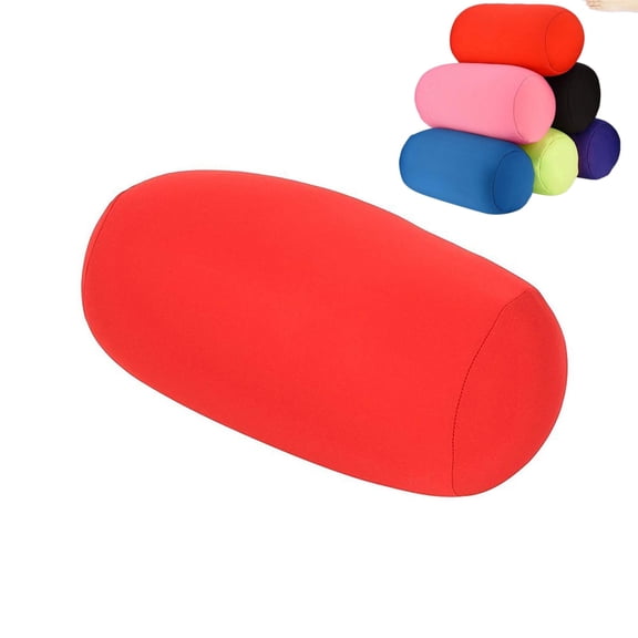 Microbead Bolster Tube Pillow, Comfort Squish Tube Bolster Cushion, Neck Back Support Tube Roll Pillow for Car Travel Recliner Sleeping Home Gift 12x6 in