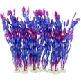 thumbnail image 1 of Plantas de agua de algas artificiales para acuario, decoraciones de plantas de pecera de plástico, 10 piezas (púrpura) para decoraciones de peceras, 1 of 5