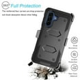 thumbnail image 3 of Takfox Case For Samsung Galaxy A17 5G ,Shockproof Heavy Duty Rugged Locking Swivel Holster Belt Clip Kickstand Full Body Hard Shell Phone Cover Case,Black, 3 of 6