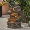 thumbnail image 2 of Andover 4 Tier Fountain,Light Brown Polyresin Garden Outdoor Water Fountains, 2 of 13