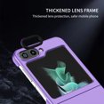 thumbnail image 5 of ELEHOLD Slim Fit Case for Samsung Galaxy Z Flip 5 with Thickened Camera Lens Frame Invisible Foldable Kickstand Non-Slip Full Body Shockproof Protective Cover for Samsung Z Flip 5, Purple, 5 of 10
