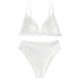 thumbnail image 6 of Baqcunre High-Cut & High-Waisted Bikini Sets for Women: Seductive Two-Piece Swimwear, 1 Pc Swimsuit White S, 6 of 6