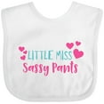 thumbnail image 3 of Inktastic Little Miss Sassy Pants, Sassy, Sassy Girl, Hearts Girls Baby Bib, 3 of 4