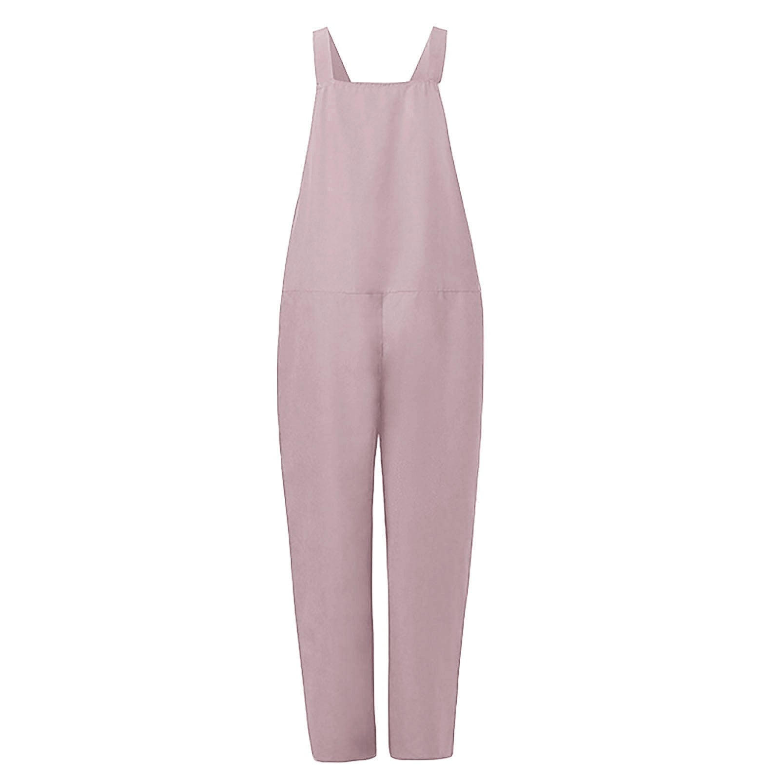 Oplxuo Womens Plus Size Wide Leg Jumpsuit Loose Cotton