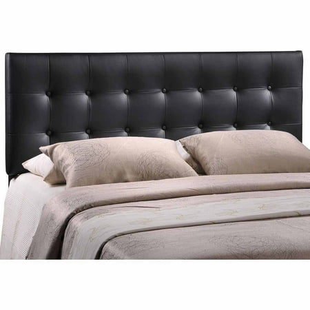 Emily Queen Upholstered Vinyl Headboard Black - Modway