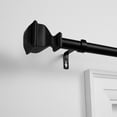 thumbnail image 4 of EXCLUSIVE HOME Napoleon 1" Curtain Rod and Finial Set, Matte Black, Adjustable 84"-160", 4 of 5