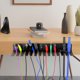 thumbnail image 4 of LITINKIMI Organizador De Cables De Acero Negro Con Ranuras Múltiples Para Montaje En Pared Para Oficina Y Hogar, 4 of 8