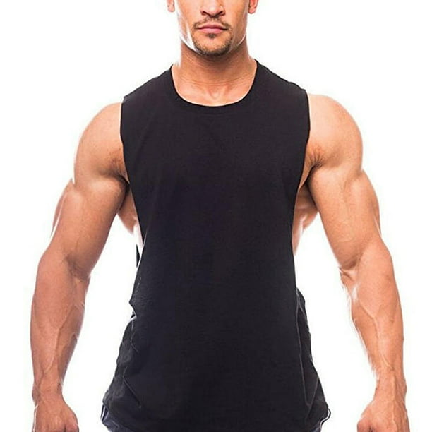 Camiseta deportiva para hombre, camiseta sin mangas, camiseta muscular para gimnasio, camiseta sin mangas para culturismo y Fitness
