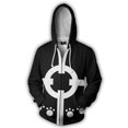 thumbnail image 1 of Veste à Capuche Zippée Imprimée 3D d'Anime en une Seule Pièce, 1 of 3