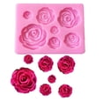 thumbnail image 3 of 7 Cavity Roses Collection Fondant Candy Silicone Mold for Sugarcraft Cake Decoration, Cupcake Topper, Polymer Clay, Soap Wax Making Crafting, 3 of 8