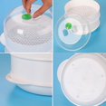 thumbnail image 2 of Double Tier Microwave Food Steamer Bpa Free Cookware Cooking Pot Veggies Seafood Steamer, 2 of 6