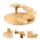 thumbnail image 3 of Bandeja grande de madera para servir, giratoria, con escalones, ideal para carnes o sushi japonés., 3 of 8