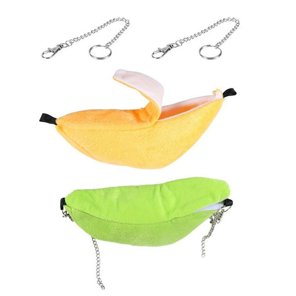 Himition 2pcs Pets Hanging Hammock Small Animals Hammock Bed Hamster Banana Sleeping Bed