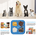 thumbnail image 6 of Lick Mat for Dogs, ZOUYUE 3Pcs Slow Feeder Dog Bowls with Suction Cups（Green Dog Lick Mat + Blue Lick Mat for Cats + Orange Spatula） for Dog Treats & Cat Food (Anti-Slip, Food Grade Silicone), 6 of 7