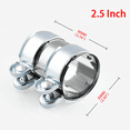 thumbnail image 4 of BUYISI Collier d'Échappement en Acier Inoxydable Boulons de Joint de Tuyau Bride de Serrage, 4 of 7
