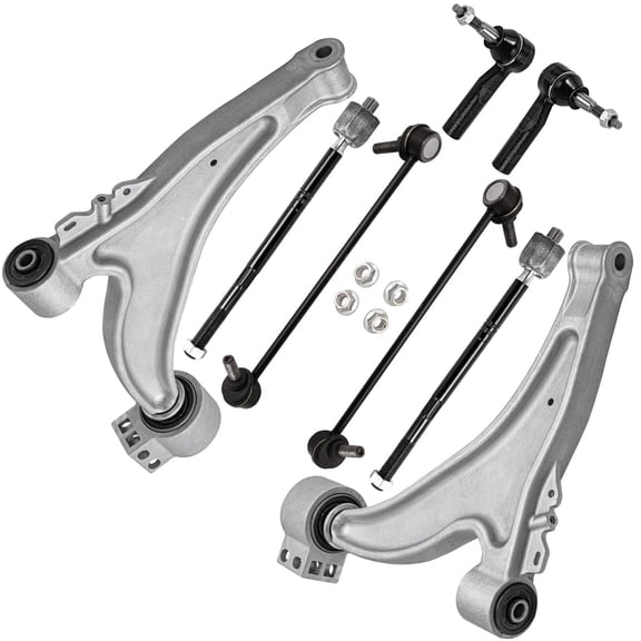 Detroit Axle - 8pc Front End Suspension Kit for 2011-2016 Buick LaCrosse, 2014-2017 Regal, 2 Lower Control Arms 2 Front Stabilizer Sway Bar Links 4 Inner Outer Tie Rod Ends