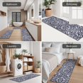 thumbnail image 5 of Blue and White Abstract Pattern Kitchen Rugs Sets Of 3,Kitchen Runner Rugs Non Skid Washable,Decorative Kitchen Floor Mats for Kitchen,Sink,Laundry,17"x30"+ 17"x47" + 17"x59", 5 of 6