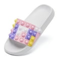 thumbnail image 5 of White Boys Girls Sandals Toddler Slides Kids Slippers For House Shower Beach Non-Slip, 5 of 7
