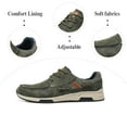 thumbnail image 2 of Mens Casual Shoes Summer Fashion Breathable Sneakers Soft Comfortable Lace-up Walking Shoes Non-slip Driving Shoes Green 8.5 US, 2 of 7
