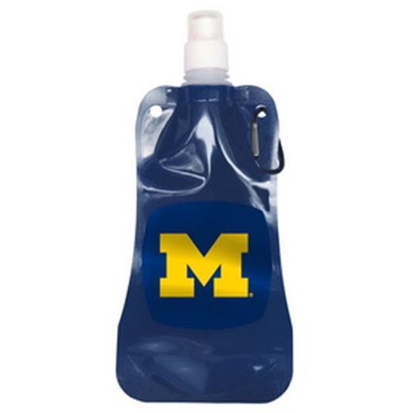 Michigan Wolverines 16 ounce Foldable Water Bottle